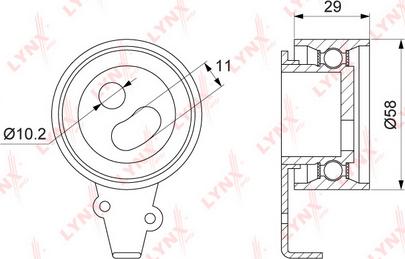 LYNXauto PB-1272 - Натяжна ролик, ремінь ГРМ autocars.com.ua