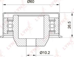 LYNXauto PB-3015 - Паразитний / Провідний ролик, зубчастий ремінь autocars.com.ua