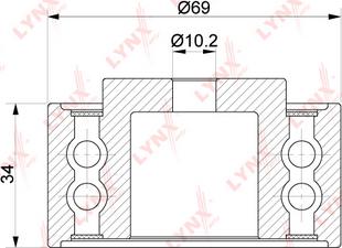 LYNXauto PB-3139 - Паразитний / Провідний ролик, зубчастий ремінь autocars.com.ua
