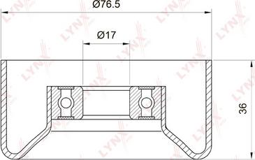 LYNXauto PB-5005 - Паразитний / провідний ролик, поліклиновий ремінь autocars.com.ua