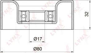 LYNXauto PB-5011 - Паразитний / провідний ролик, поліклиновий ремінь autocars.com.ua