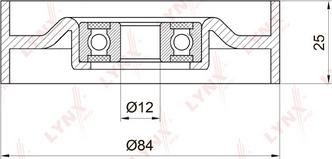 LYNXauto PB-5015 - Паразитний / провідний ролик, поліклиновий ремінь autocars.com.ua