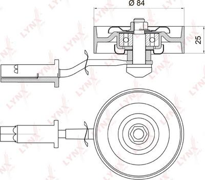 LYNXauto PB-5019 - Паразитний / провідний ролик, поліклиновий ремінь autocars.com.ua