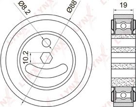 LYNXauto PB-5025 - Паразитний / провідний ролик, поліклиновий ремінь autocars.com.ua