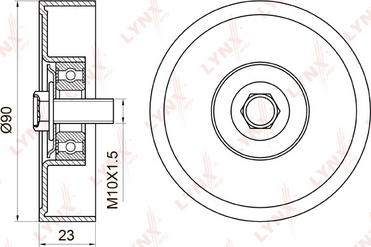 LYNXauto PB-5027 - Направляющий ролик, поликлиновый ремень autodnr.net