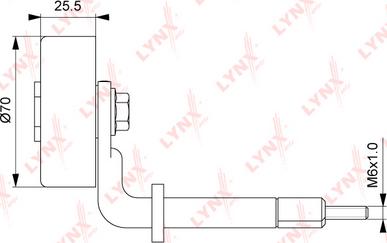 LYNXauto PB-5114 - Направляющий ролик, поликлиновый ремень autodnr.net