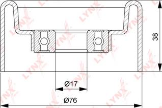 LYNXauto PB-5127 - Паразитний / провідний ролик, поліклиновий ремінь autocars.com.ua