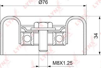 LYNXauto PB-5131 - Направляющий ролик, поликлиновый ремень avtokuzovplus.com.ua