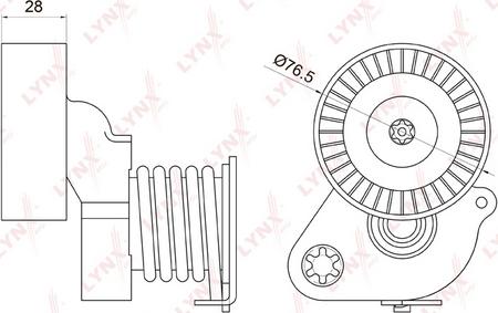 LYNXauto PT-3018 - Натягувач ременя, клинові зуб. autocars.com.ua