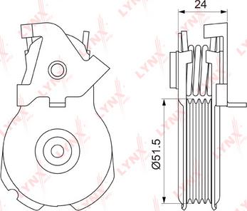 LYNXauto PT-3053 - Натягувач ременя, клинові зуб. autocars.com.ua