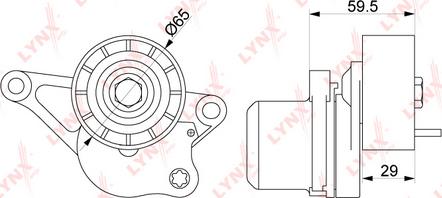 LYNXauto PT-3191 - Натягувач ременя, клинові зуб. autocars.com.ua
