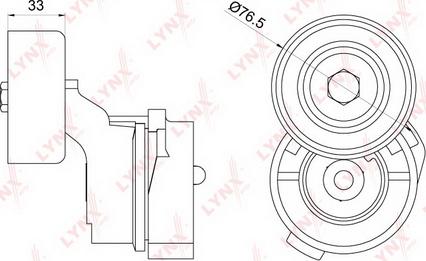 LYNXauto PT-3220 - Натягувач ременя, клинові зуб. autocars.com.ua
