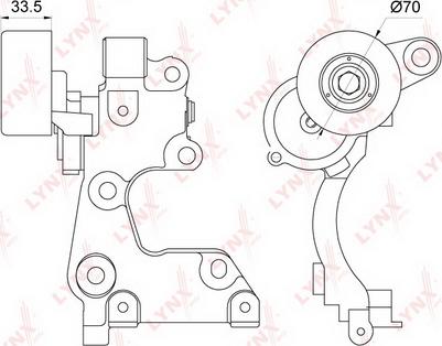 LYNXauto PT-3227 - Натяжитель, поликлиновый ремень avtokuzovplus.com.ua