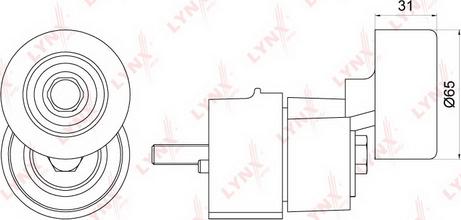 LYNXauto PT-3252 - Натяжитель, поликлиновый ремень avtokuzovplus.com.ua