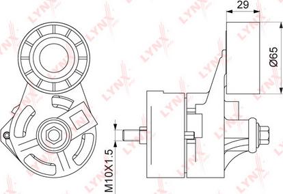 LYNXauto PT-3255 - Натягувач ременя, клинові зуб. autocars.com.ua