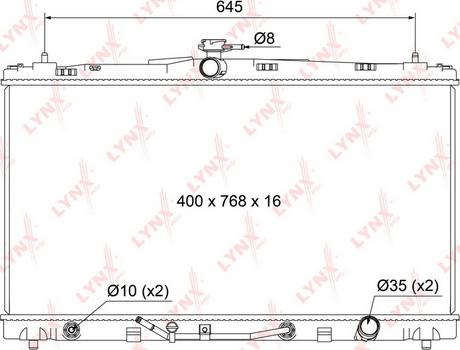 LYNXauto RB-1126 - Радіатор, охолодження двигуна autocars.com.ua