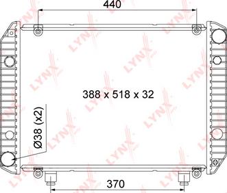 LYNXauto RB-1158 - Радіатор, охолодження двигуна autocars.com.ua