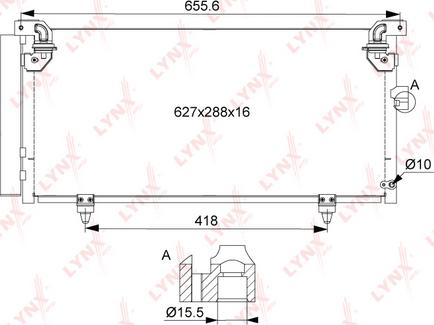 LYNXauto RC-0448 - Конденсатор, кондиціонер autocars.com.ua