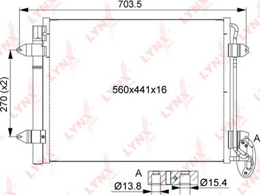 LYNXauto RC-0526 - Конденсатор, кондиціонер autocars.com.ua