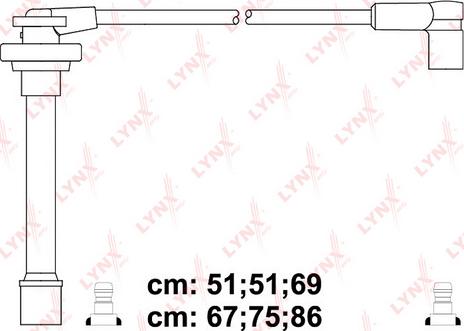 LYNXauto SPC3805 - Комплект проводів запалювання autocars.com.ua