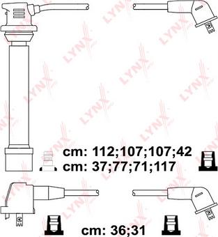 LYNXauto SPC7503 - Комплект проводів запалювання autocars.com.ua