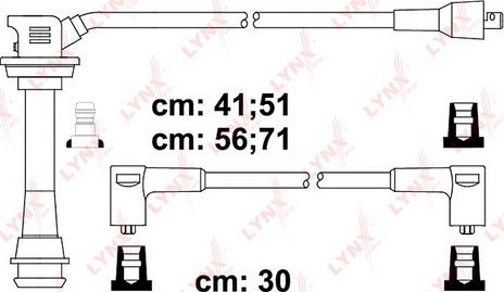 LYNXauto SPC7512 - Комплект проводів запалювання autocars.com.ua