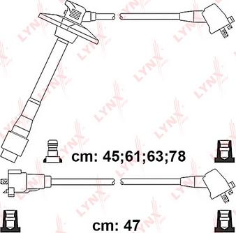 LYNXauto SPC7554 - Комплект проводов зажигания avtokuzovplus.com.ua
