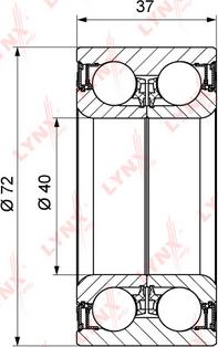 LYNXauto WB-1058 - Комплект подшипника ступицы колеса avtokuzovplus.com.ua