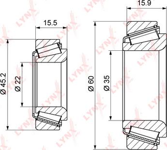 LYNXauto WB-1083 - Комплект подшипника ступицы колеса avtokuzovplus.com.ua