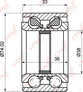 LYNXauto WB-1109 - Комплект підшипника маточини колеса autocars.com.ua