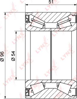 LYNXauto WB-1264 - Комплект підшипника маточини колеса autocars.com.ua