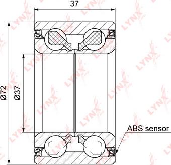 LYNXauto WB-1289 - Комплект подшипника ступицы колеса autodnr.net