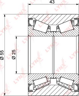 LYNXauto WB-1298 - Подшипник ступицы задний 43x25x55 RENAULT Logan I-II 1.2-1.6 04> - Sandero I-II 1.2-1.6 08> - Clio autodnr.net