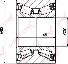 LYNXauto WB-1318 - Комплект подшипника ступицы колеса avtokuzovplus.com.ua