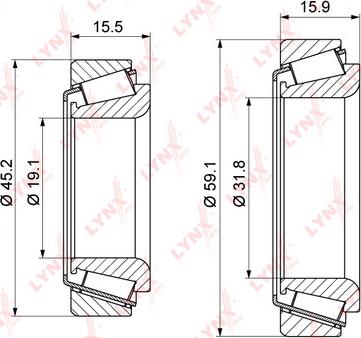 LYNXauto WB-1378 - Комплект підшипника маточини колеса autocars.com.ua