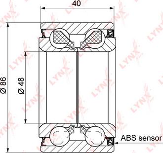LYNXauto WB-1392 - Комплект подшипника ступицы колеса autodnr.net