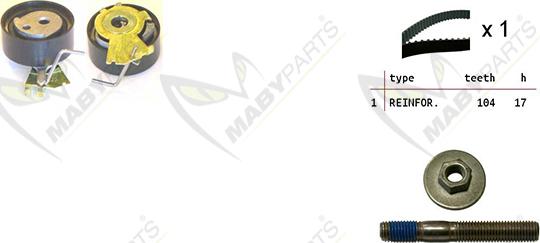 Mabyparts OBK010052 - Комплект ременя ГРМ autocars.com.ua