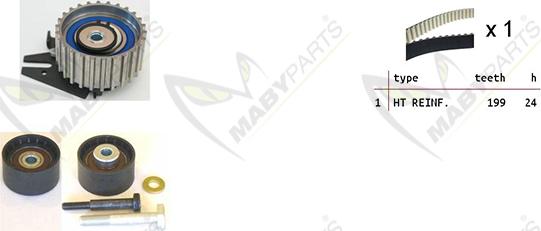 Mabyparts OBK010053 - Комплект ремня ГРМ autodnr.net