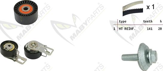 Mabyparts OBK010060 - Комплект ременя ГРМ autocars.com.ua