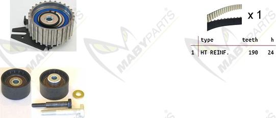 Mabyparts OBK010065 - Комплект ремня ГРМ autodnr.net