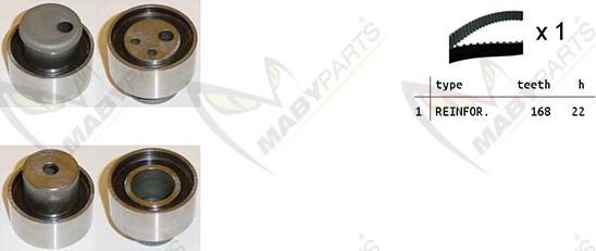 Mabyparts OBK010070 - Комплект ременя ГРМ autocars.com.ua