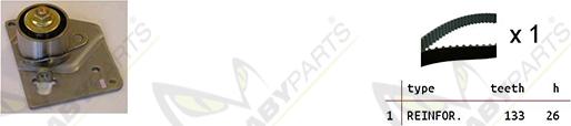 Mabyparts OBK010072 - Комплект ременя ГРМ autocars.com.ua