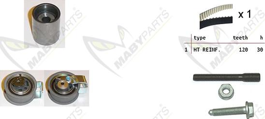 Mabyparts OBK010075 - Комплект ременя ГРМ autocars.com.ua