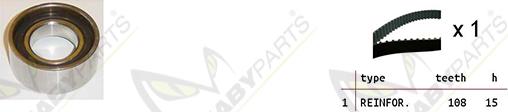 Mabyparts OBK010076 - Комплект ременя ГРМ autocars.com.ua