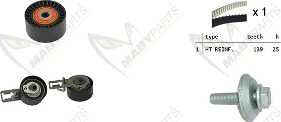 Mabyparts OBK010106 - Комплект ременя ГРМ autocars.com.ua