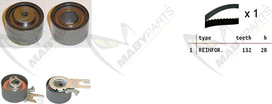 Mabyparts OBK010118 - Комплект ременя ГРМ autocars.com.ua