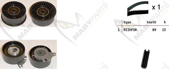 Mabyparts OBK010120 - Комплект ременя ГРМ autocars.com.ua