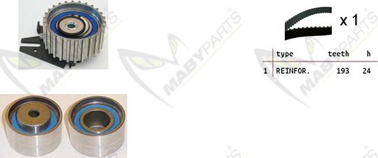 Mabyparts OBK010124 - Комплект ременя ГРМ autocars.com.ua