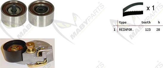 Mabyparts OBK010140 - Комплект ременя ГРМ autocars.com.ua