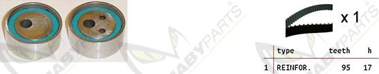 Mabyparts OBK010145 - Комплект ременя ГРМ autocars.com.ua